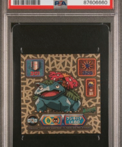 1999 AMADA POKEMON JAPANESE SUPER DX GOLD STICKERS #D123 VENUSAUR SUPER DX GOLD STICKERS PSA 9
